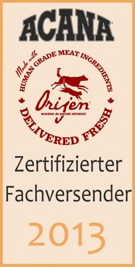 zertifizierter Fachversender Acana&Orijen