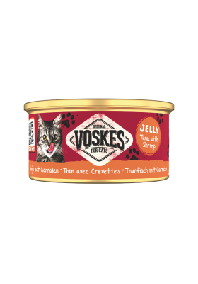 Voskes Jelly Wetfood Thunfisch mit Garnelen 85g