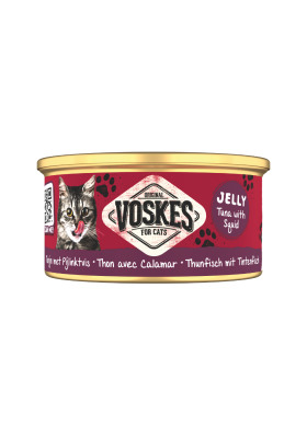 Voskes Jelly Wetfood Thunfisch mit Tintenfisch 85g