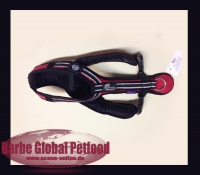 Geschirr S/M schwarz/rot