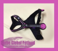 Geschirr S schwarz/pink