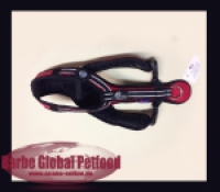 Geschirr L schwarz/rot